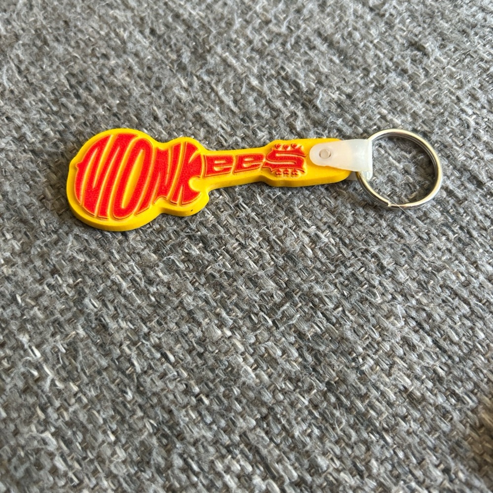 Vintage/Rare Yellow and Red Monkees Keychain